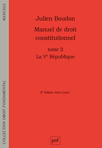 Beispielbild fr Manuel de droit constitutionnel. Tome II zum Verkauf von Ammareal