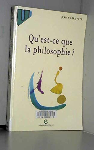 Imagen de archivo de Qu'est-ce que la philosophie ? a la venta por Books Unplugged