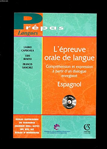 Beispielbild fr L'preuve Orale De Langue : Espagnol zum Verkauf von RECYCLIVRE