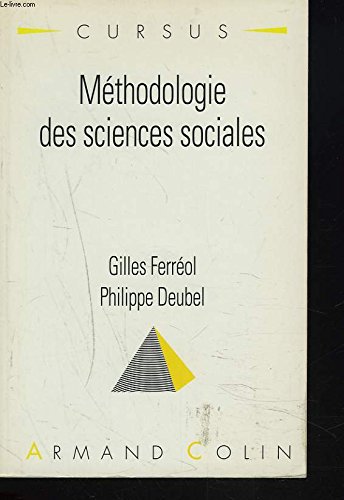 Imagen de archivo de Mthodologie Des Sciences Sociales a la venta por RECYCLIVRE