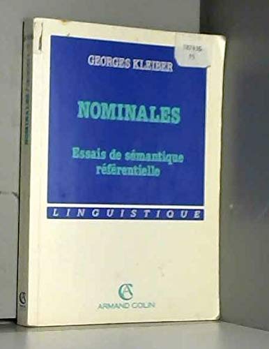 Stock image for NOMINALES. Essais de smantique rfrentielle for sale by Ammareal
