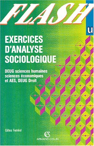 Imagen de archivo de Exercices d'analyse sociologique a la venta por medimops