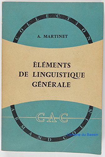 Imagen de archivo de Elements de linguistique generale a la venta por medimops