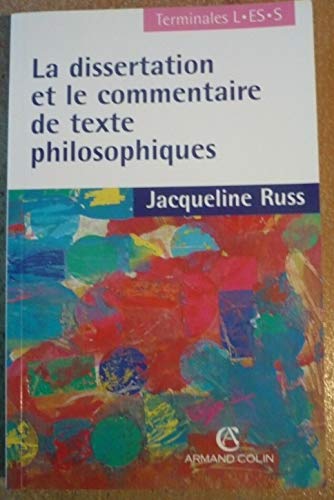 Beispielbild fr La dissertation et le commentaire de textes philosophiques zum Verkauf von medimops