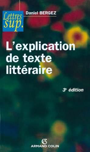 Imagen de archivo de L'explication de texte littraire a la venta por medimops