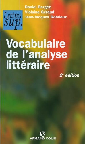Stock image for Vocabulaire de l'analyse littraire for sale by Ammareal