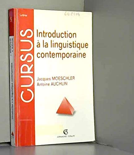 9782200251246: Introduction A La Linguistique Contemporaine. Deuxieme Edition