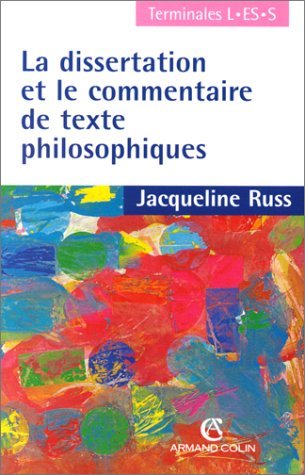 Beispielbild fr La dissertation et le commentaire de texte philosophiques zum Verkauf von Ammareal