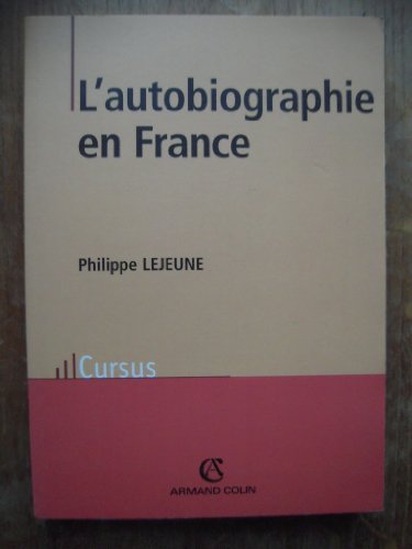 Beispielbild fr L'autobiographie en France zum Verkauf von medimops