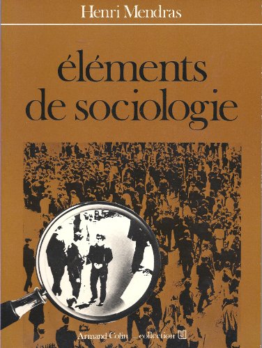 Imagen de archivo de Elments de sociologie a la venta por A TOUT LIVRE