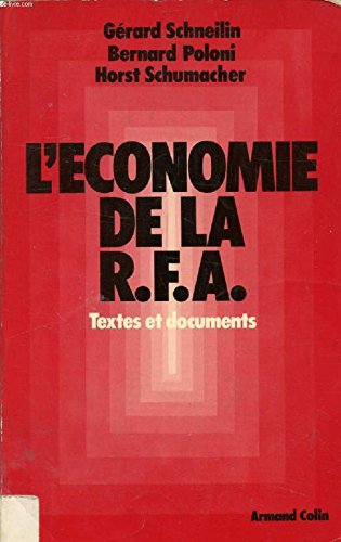 Stock image for L'conomie de la R.F.A. for sale by Chapitre.com : livres et presse ancienne