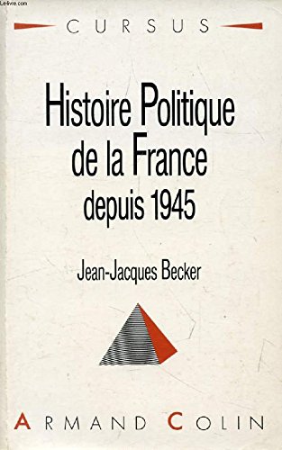 Imagen de archivo de Histoire politique de la France depuis 1945 a la venta por Librairie Th  la page