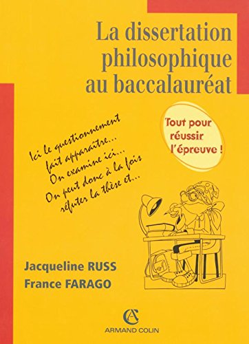 Beispielbild fr La dissertation philosophique au baccalaurat zum Verkauf von medimops