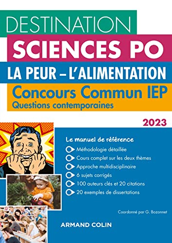 Imagen de archivo de La Peur, L'alimentation : Concours Commun Iep, Questions Contemporaines 2023 a la venta por RECYCLIVRE