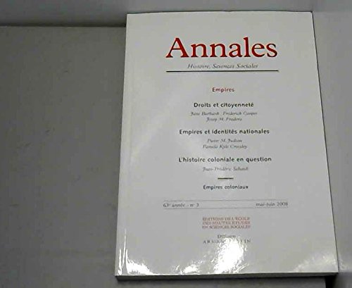 9782200924539: Annales. Histoire, Sciences sociales - Vol. 63 (3/2008)