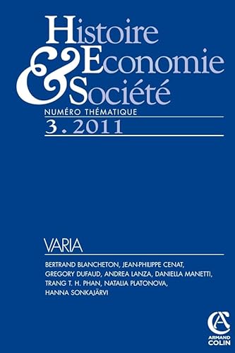 9782200927035: Histoire, économie & société (3/2011) Varia: Varia