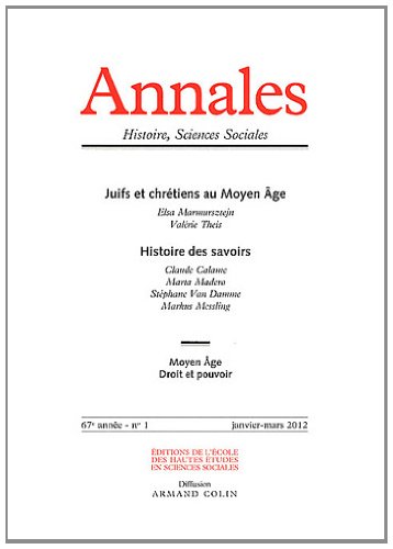 Stock image for Annales. Histoire, Sciences sociales - Vol. 67 (1/2012) for sale by BIBLIO-NET