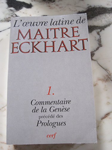 Le Commentaire de la GenÃ¨se (9782204019712) by MaÃ®tre, Eckhart