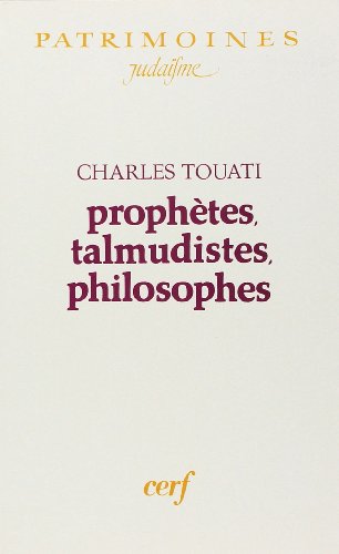 Beispielbild fr PROPHETES, TALMUDISTES, PHILOSOPHES. zum Verkauf von Books+