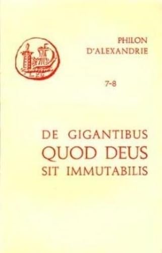 Beispielbild fr De gigantibus. Quod Deus sit immutabilis zum Verkauf von Gallix