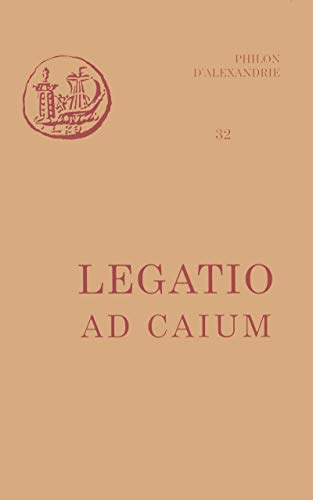 Beispielbild fr Legatio ad Caium zum Verkauf von Gallix