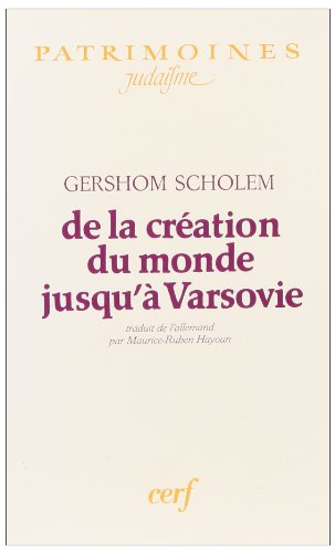 Beispielbild fr De La Cration Du Monde Jusqu' Varsovie zum Verkauf von RECYCLIVRE