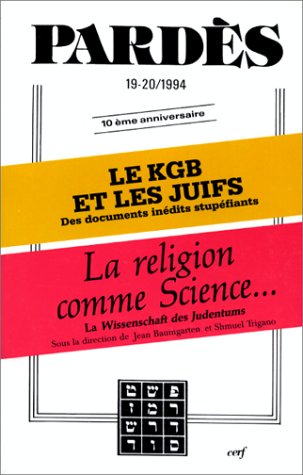 9782204050609: Pardes 19-20/94 Le Kgb Et Les Juifs/La Religion