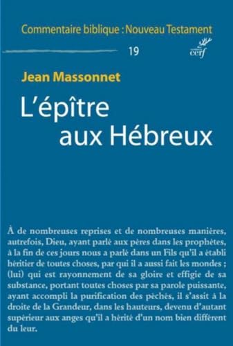Beispielbild fr L'ptre aux Hbreux zum Verkauf von Gallix