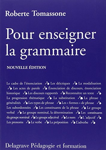 Beispielbild fr Pour enseigner la grammaire zum Verkauf von Ammareal