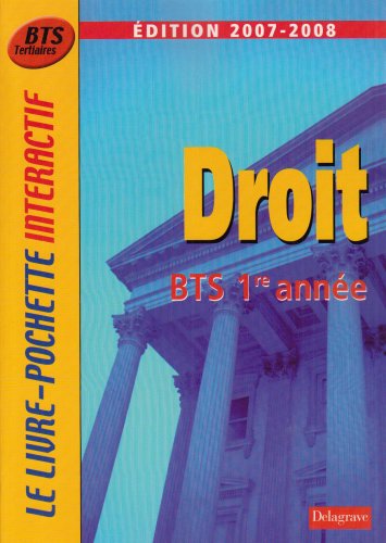 Stock image for Droit BTS tertiaires 1e anne for sale by Ammareal