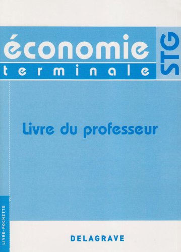 9782206013053: Economie Tle STG: Livre du professeur