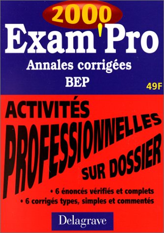 Beispielbild fr Annales corrigs comptabilit BEP zum Verkauf von Ammareal