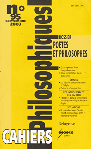 9782206087092: Cahiers philosophiques, n. 95 (3/2003) poetes et philosophes