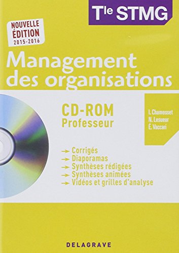 Imagen de archivo de Management des organisations Tle STMG (2015) - CD-ROM du professeur Vaccari, Eric; Chamosset, Isabelle et Lesueur, Nicole a la venta por BIBLIO-NET