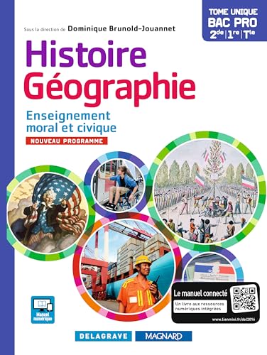 Stock image for Histoire Gographie Enseignement moral et civique (EMC) 2de, 1re, Tle Bac Pro (2016) - Manuel lve for sale by Ammareal