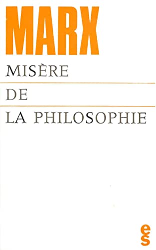 9782209025039: Misre de la philosophie: Rponse  la "Philosophie de la misre" de M. Proudhon