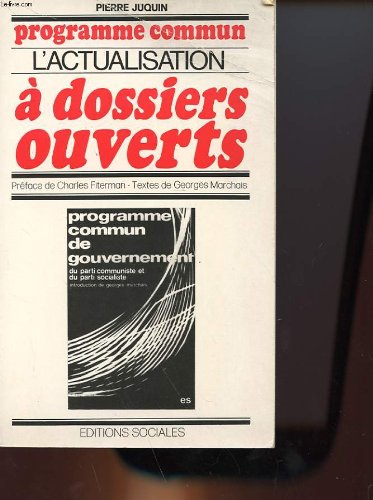 Beispielbild fr Programme commun ; l'actualisation  dossiers ouverts zum Verkauf von Le-Livre