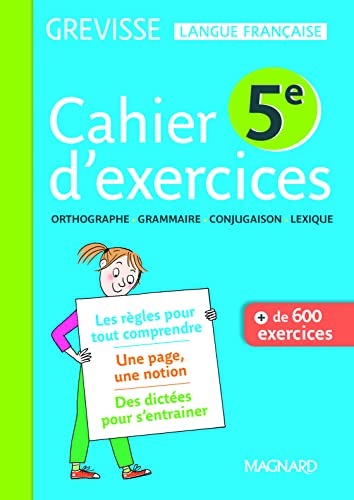 Beispielbild fr Cahier D'exercices Grevisse 5e : Orthographe, Grammaire, Conjugaison, Lexique zum Verkauf von RECYCLIVRE