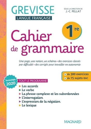 Beispielbild fr Cahier Grevisse 1re (2022): Cahier de grammaire zum Verkauf von Buchpark