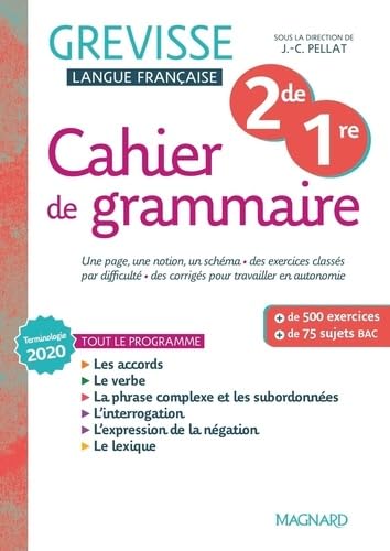 9782210117419: Franais 2de 1re Grevisse: Cahier de grammaire