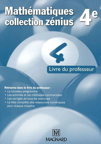 Beispielbild fr Mathmatiques 4e : Livre du professeur zum Verkauf von Ammareal