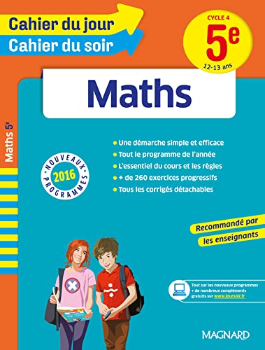 Beispielbild fr Cahier du jour/Cahier du soir Maths 5e - Nouveau programme 2016 zum Verkauf von medimops