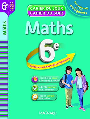Beispielbild fr Cahier du jour/cahier du soir - Maths 6e (Jour soir Cahiers coll?ge) (French Edition) zum Verkauf von SecondSale