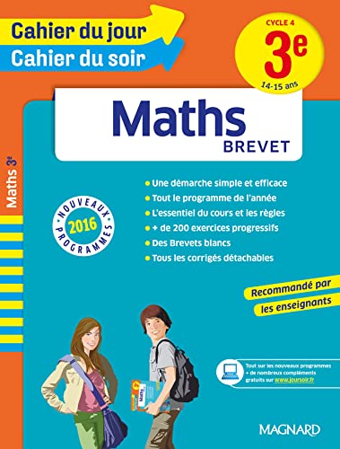 Beispielbild fr Cahier du jour/Cahier du soir Maths 3e - Nouveau programme 2016 zum Verkauf von Le Monde de Kamlia