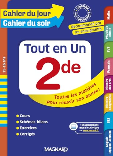 9782210759640: Tout en un Cahier du Jour/Cahier du Soir 2DE