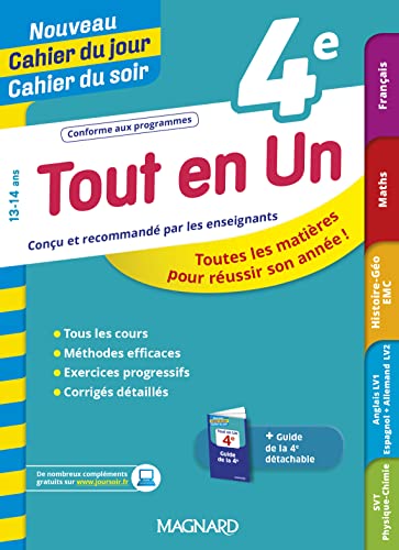 Stock image for Nouveau Cahier du Jour / Cahier du Soir - Tout en un 4e for sale by medimops