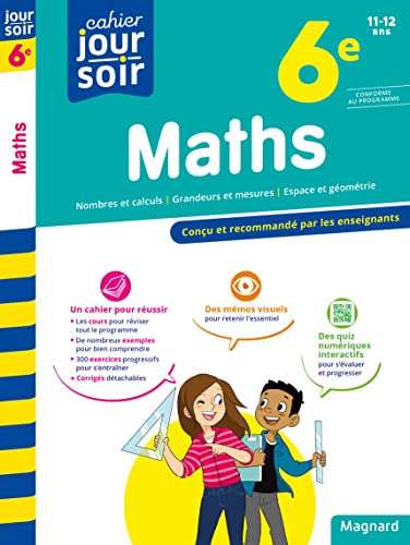 Beispielbild fr Maths 6e - Cahier Jour Soir: Conu et recommand par les enseignants zum Verkauf von Buchpark