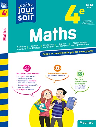 Beispielbild fr Maths 4e - Cahier Jour Soir: Conu et recommand par les enseignants zum Verkauf von medimops