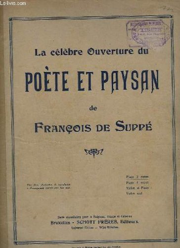 Beispielbild fr LA CELEBRE OUVERTURE DU POETE PAYSON - PIANO A 2 MAINS. zum Verkauf von Reuseabook