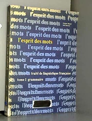 Beispielbild für L'Esprit des mots zum Verkauf von medimops